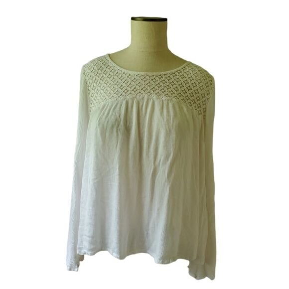 Tunic Blouse Boho Peasant Shirt Top Simply Emma BELL SLEEVE Women's WOMAN'S XL - Picture 3 of 13
